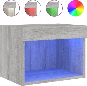 Noční stolek Noční stolek LED RGB 40x30x30 šedá dub sonoma