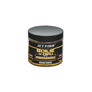 Boilies JetFish Jet Fish Premium clasicc boilie v dipu CREAM SCOPEX 20 mm 200ml