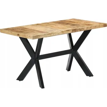 Jídelní stůl Kuchyňský stůl Zakito Home obdélníkový černý 70 x 140 x 75 cm