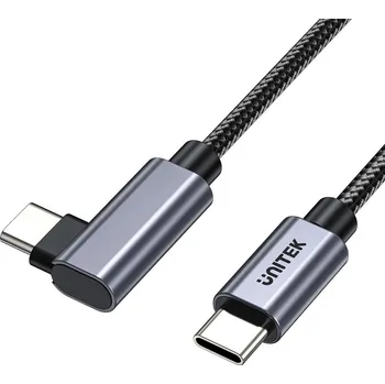 Kabel do PC Unitek USB-C 90° úhlový kabel PD100W 2m