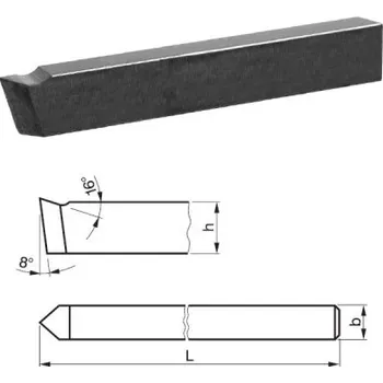 Sada nářadí STROJÍRNY POLDI 223532 25x16 - Nůž soustružnický 25x16x140mm hladící přímý , RO rychlořezná ocel
