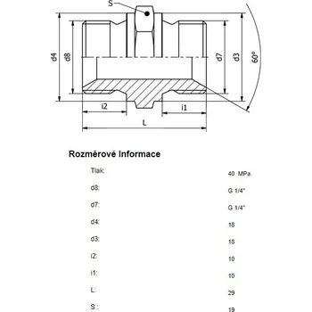Příslušenství ke kompresoru Spojka přímá G1/4/G1/4 hrdlová
