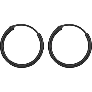 Náušnice Minimalistické kruhové náušnice - černá-200003764