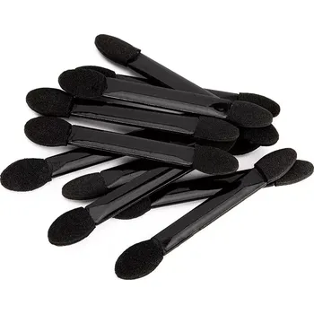 Oboustranný pěnový aplikátor lešticích pigmentů a třpytek na nehty, 10 ks - ČERNÝ (Aplikátor na pigmenty a třpytky na nehty, 10 ks)