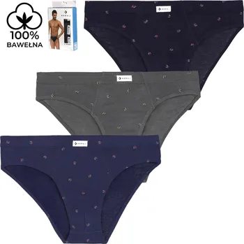 Pánské oblečení Pánske bavlnené slipy Moraj 3-Pak BMM181 Barva: Černá, Velikost: 2XL