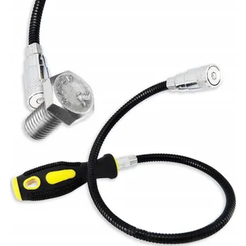 Flexibilní magnetický zvedák OEM 25394 s LED světlem - 59 cm, ohebný husí krk (Teleskopický magnet | magnetický zvedák | flexibilní zvedák | LED světlo | ohebný husí krk | magnetický nástroj | zvedák do dílny | magnetický zvedák s LED | 59 cm zvedák |)