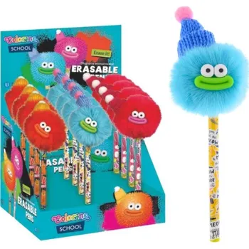 Kancelář Propiska Colorino Heads In Hats modrá, 0,5mm gumovací