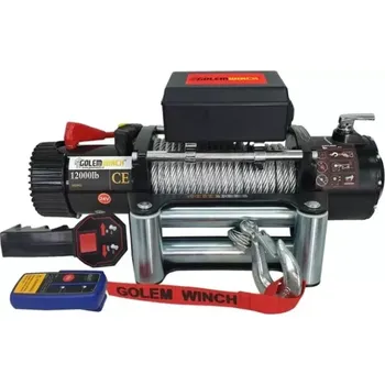 lanový naviják Golemtech N0324 Elektrický naviják Golemwinch 12000 24V, 5,4 t, pro větší offroad, odtah