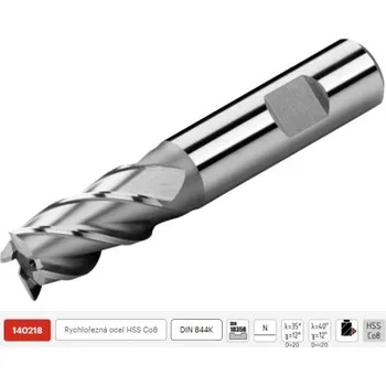 Příslušenství k frézce ZPS FN 140218.100 - Fréza na kov pr. 10 x 22/ 79 mm, válcová čelní krátká, 4-břitá, HSS-Co8