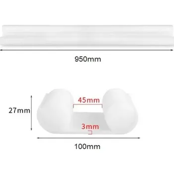 Dveřní zarážka proti průvanu a hluku - Bílá