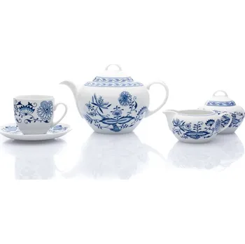 Čajová souprava Thun Čajová souprava Saphyr 15 dílů modrá/bílá