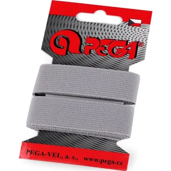 Hladká pruženka na kartě šíře 20 mm barevná