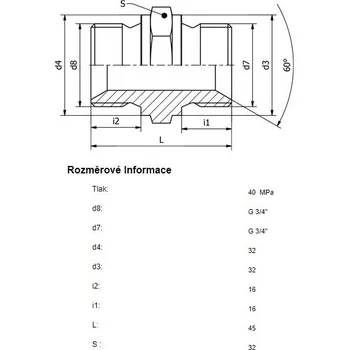 Příslušenství ke kompresoru Spojka přímá G3/4/G3/4 hrdlová