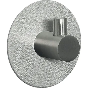 Držák na ručník Spirella kulatý samolepící háček METI, kartáčovaná nerezová ocel, průměr 50 mm