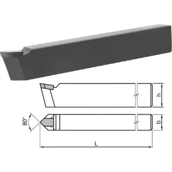 Příslušenstí k soustruhu DENAS 223720-32x20-H10 - Nůž soustružnický 32x20x170mm ubírací hladící přímý H10 (K10), DIN 4975