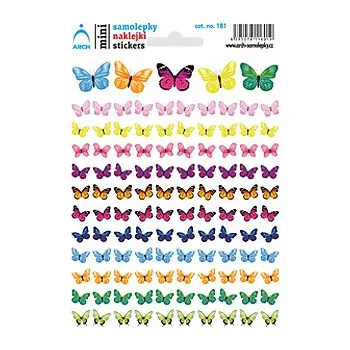 samolepka ŠKOLNÍ MINISAMOLEPKY MOTÝLCI 12x17cm