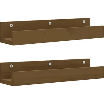 Obraz Police dřevěná Zakito Home 58,3 x 24,4 cm odstíny hnědé