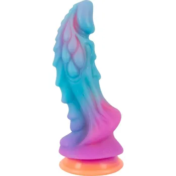 Dildo SuperLove Dragon Luminescent Liquid Silicone Dildo Blue-Pink
