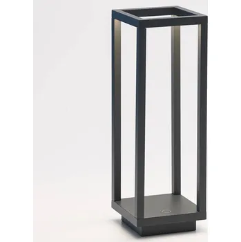 Venkovní osvětlení Zafferano Home LED bateriová lucerna IP54 tmavě šedá - Noha – délka 7,8 cm, šířka 7,8 cm 1 x 2,2 W LED - Doprava zdarma