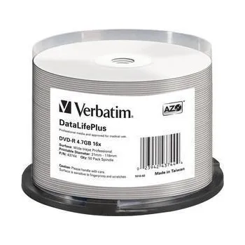 Mechanika VERBATIM DVD-R (16xProfes. Print, 4,7GB), 50 cake