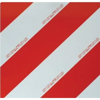 Tabule výstražná 423x423 mm červeno-bílá, kovová