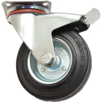 Pojezdové kolečko Kolo s natáčecí vidlicí a brzdou B 125 mm