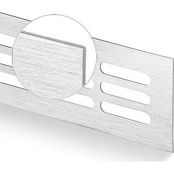 Větrací mřížka Větrací mřížka 80x600mm broušený Hliník – imitace Nerez