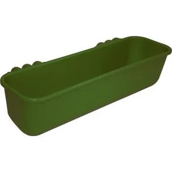 krmítko pro hospodářská zvířata 3588 Žlab plastový závěsný s hranou 42 l zelený