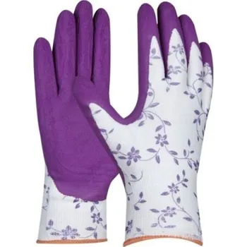 Pracovní rukavice Rukavice FLOWER LILA pracovní velikost 7