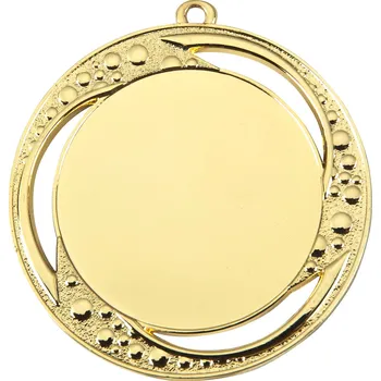 Medaile průměr 70 mm - bublinky - Zlatá