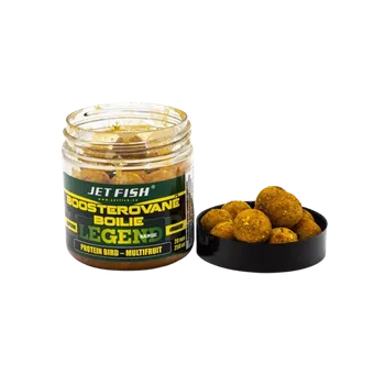 Boilies JetFish Jet Fish Legend Range Boosterované boilie PROTEIN BIRD MULTIFRUIT 20mm 250ml