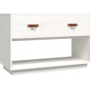 Televizní stolek TV stolek z borovice bílý 90x40x60 cm
