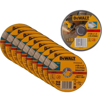 Dílna DEWALT DT42340TZ sada 10ks kotouč na nerez 125x22,2x1,2mm