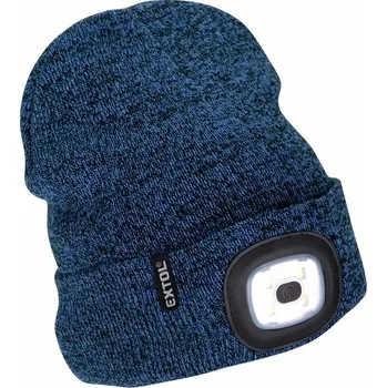 Pokrývka hlavy Extol Light 43463 Čepice s čelovkou 4x45lm, USB nabíjení, modrá/černá