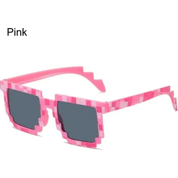 Hranaté sluneční Minecraft brýle pro děti - Růžová