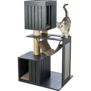 Pro kočku Škrabadlo Be Nordic Freia, černé, 123x70x58 cm