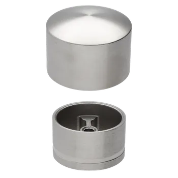 Zábradlí Ukončení s mezikusem (ø 42 mm) na dřevěné madlo EDB-S, broušená nerez K320 / AISI304