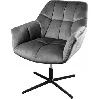 Křeslo Křeslo otočné PAPILLON šedé samet