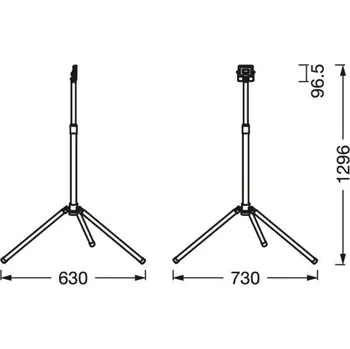 Lampička Ledvance LED pracovní světlo Value Tripod s jedním plamenem 10W - Výška reflektoru 9,7 cm černá, šedá 1 x 10 W LED - Doprava zdarma
