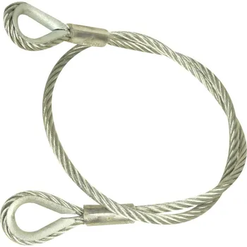 Tažné lano Lano pojistné ocelové 8mm, délka 1000mm (pro zajištění nápravy)