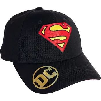 Kšiltovka Baseballová kšiltovka DC Comics|Superman: Logo (nastavitelná) černý polyester