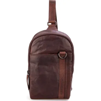 Kožený hnědý batoh s jedním popruhem SPIKES & SPARROW