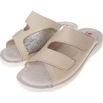 Dámské pantofle Vlnka Dámské kožené nazouváky na hallux Soňa béžová velikost obuv dospělí 41