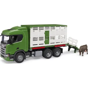 Bruder 3548 SCANIA Super 560R pro přepravu zvířat s 1 krávou