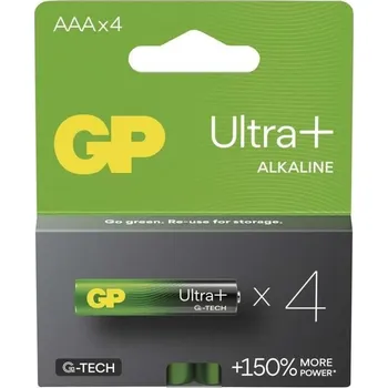 GP 1013124000 Baterie alkalická GP Ultra Plus AAA (LR03), 4 ks