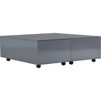 Konferenční stolek Rozkládací konferenční stolek šedý 100x100x35 cm