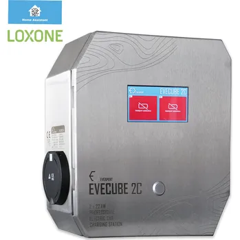Nabíjecí stanice pro elektromobil EVECUBE 2C - 2x22kW AC nabíjecí stanice (OCPP 1.6 + Chytrý WebServer + RFID + měření spotřeby + Loxone / Home Assistant), Modul řízení výkonu MODBUS Žádný (nelze čerpat dotace), Typ připojení zásuvka + kabel T2 , 5 metrů (spirálový)