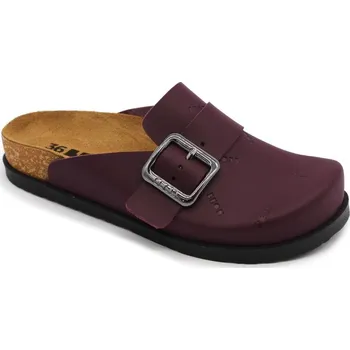 Dámská zdravotní obuv Leon 7000 Dámské korkové pantofle na platformě - Bordó Velikost: 38