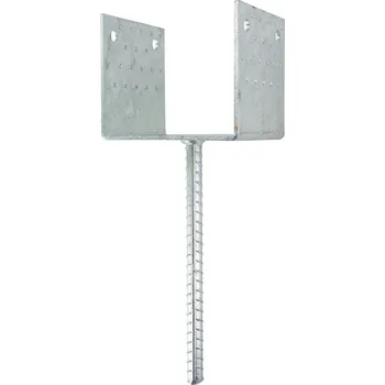Tesařské kování Patka kotevní s trnem, 140x120mm, ZN