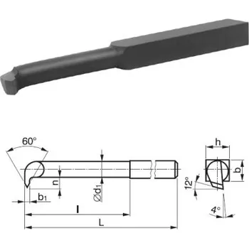 Sada nářadí STROJÍRNY POLDI 223316 25 - Nůž soustružnický 25x25x200mm závitový vnitřní